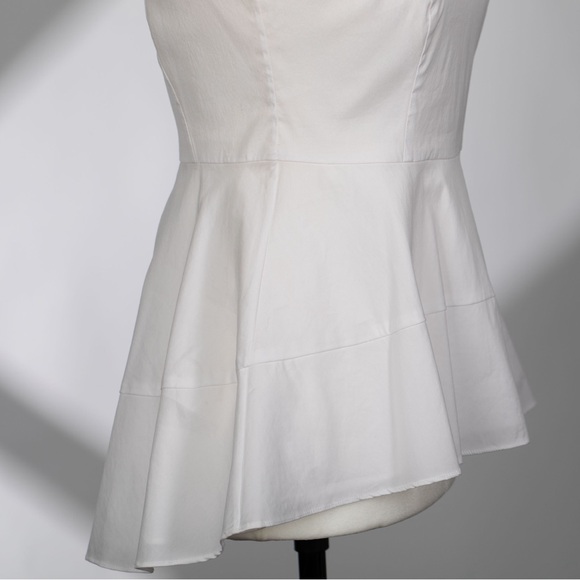 White House Black Market Peplum Top with Zipper Back, Size 6/Small (Never Worn) - Picture 4 of 8